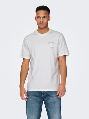 T-Shirt 'KYE' Only & Sons en blanc : devant