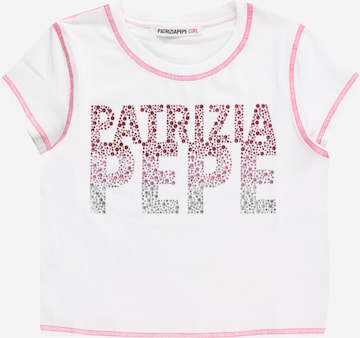 PATRIZIA PEPE - Camiseta 'MAGLIA' en blanco: frente