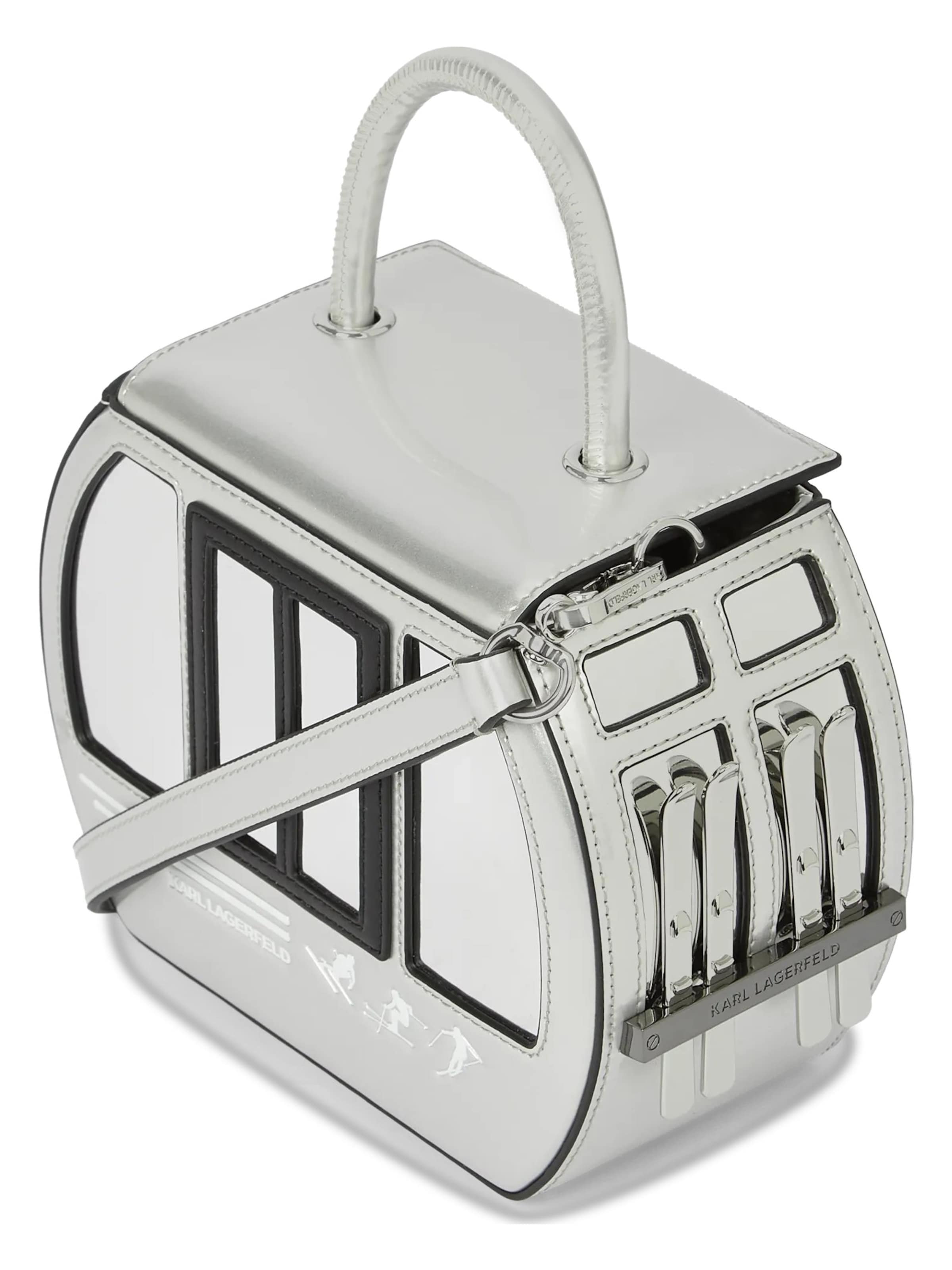 Karl Lagerfeld - Bolso de mano 'Ikon Gondelbahn' en plata
