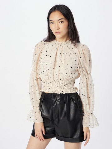 Designers Remix - Blusa 'Denise' en beige: frente