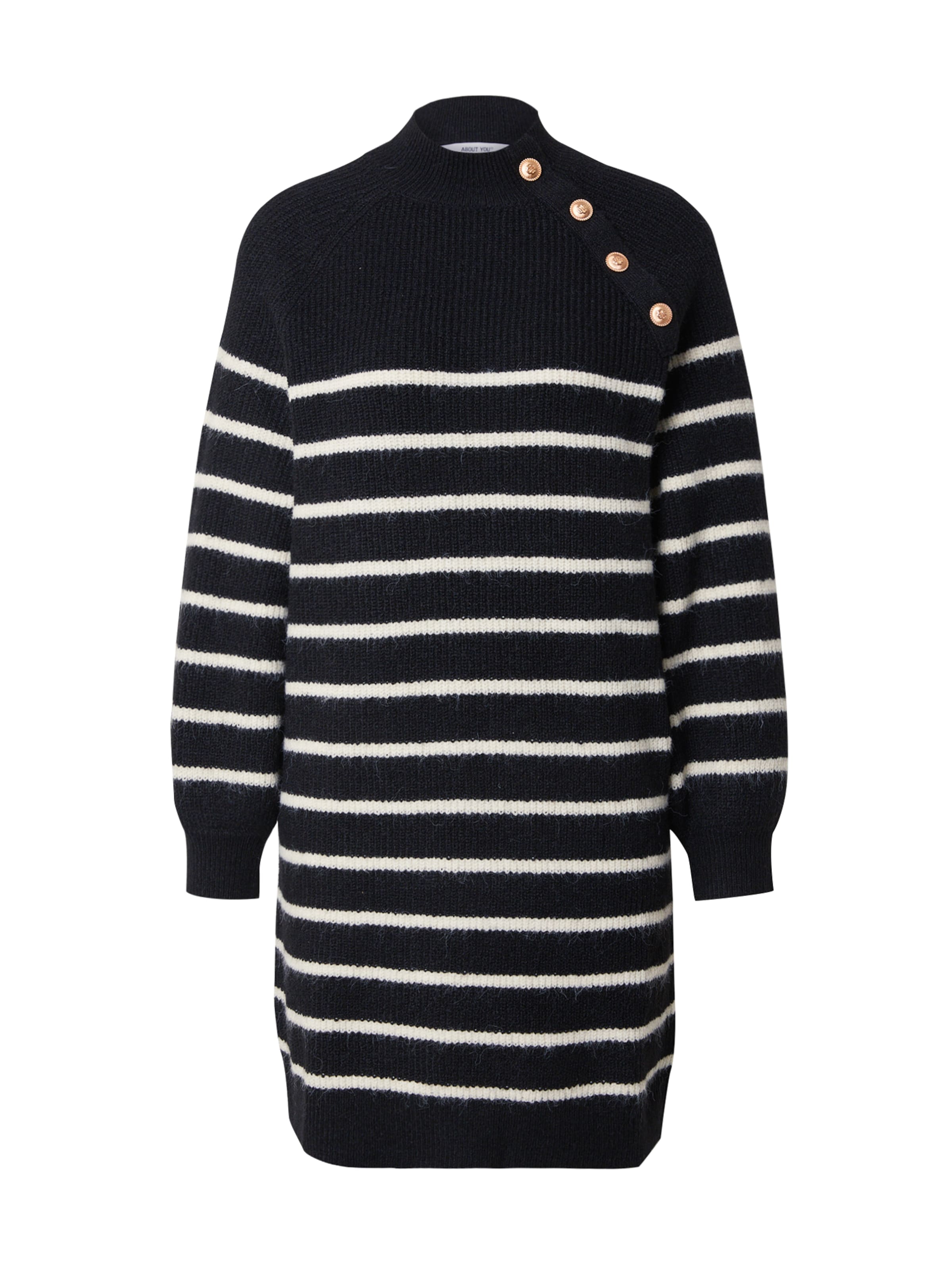 ABOUT YOU Obleka 'Dinah' | črna barva: sprednja stran