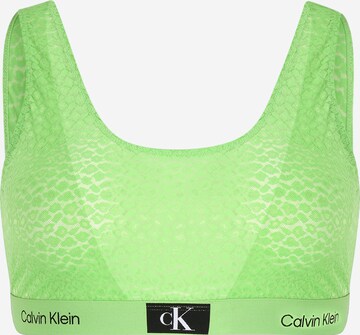 Calvin Klein Underwear Plus Bralette Bra in Green: front