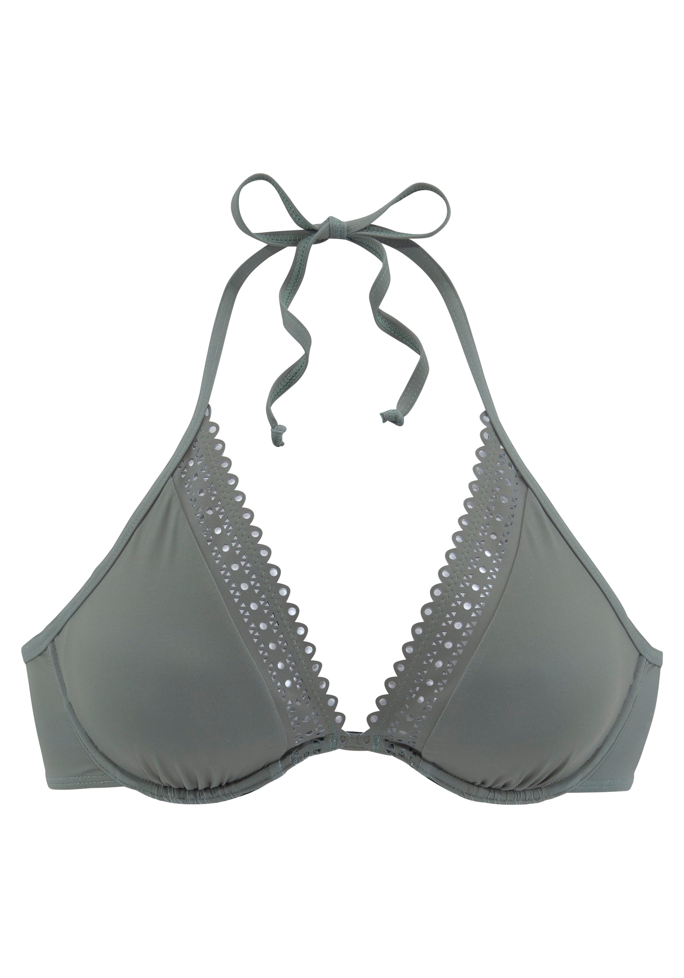 s.Oliver Triangle Bikini top in Green: front
