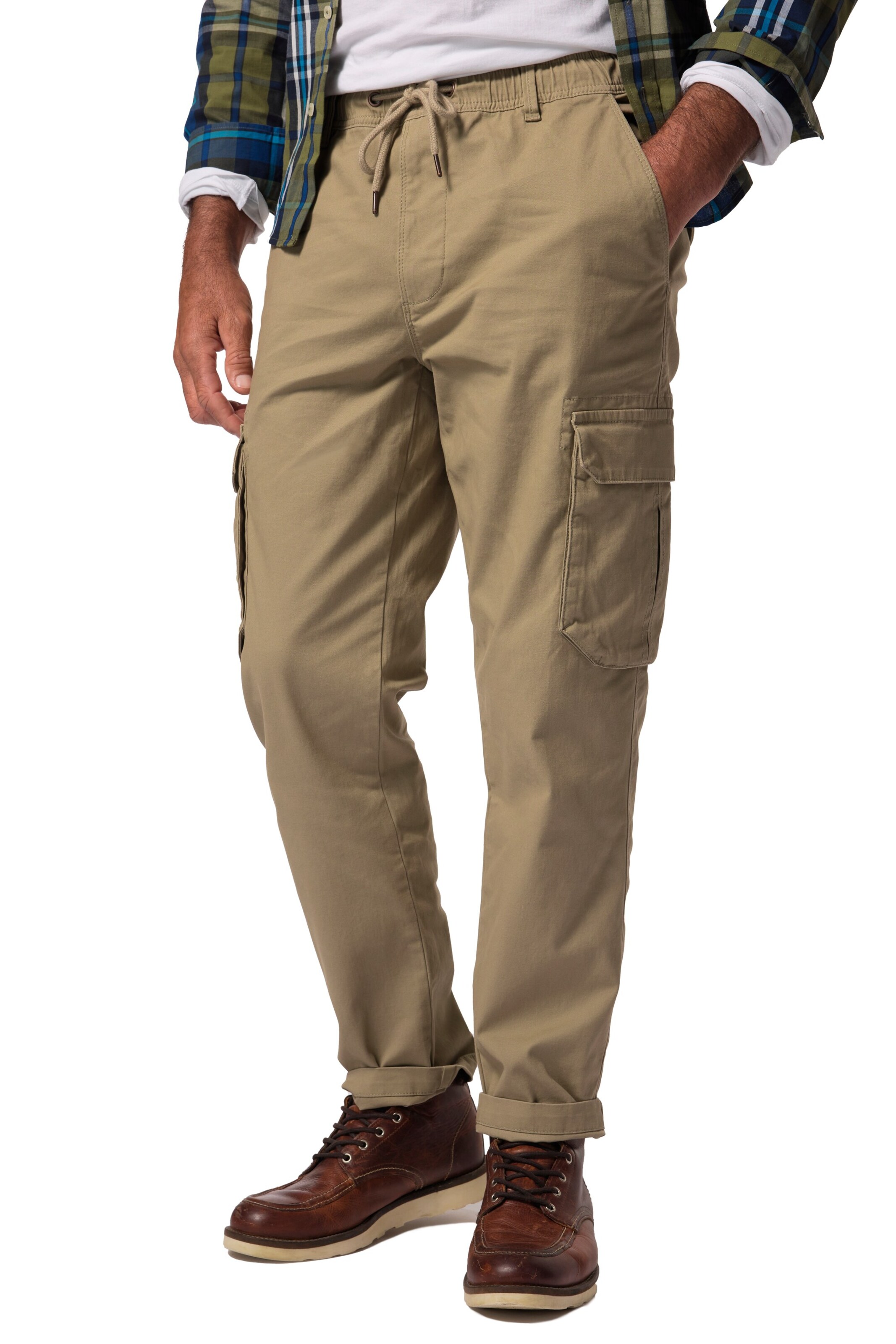 JP1880 Regular Cargobroek in Beige: voorkant