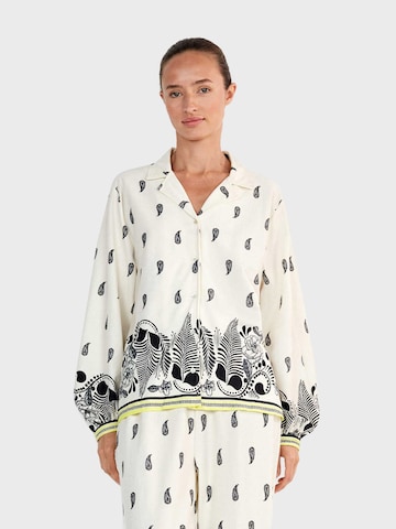 Camicia da notte di Gisela in bianco: frontale