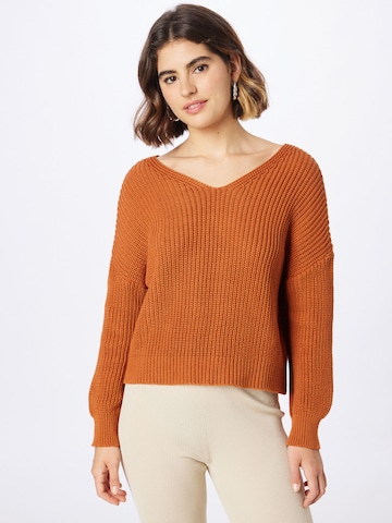 ABOUT YOU Sweater 'Liliana' in Brown: front