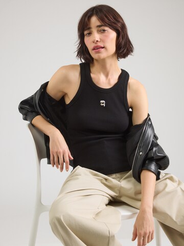 Karl Lagerfeld Top 'IKON' | črna barva: sprednja stran