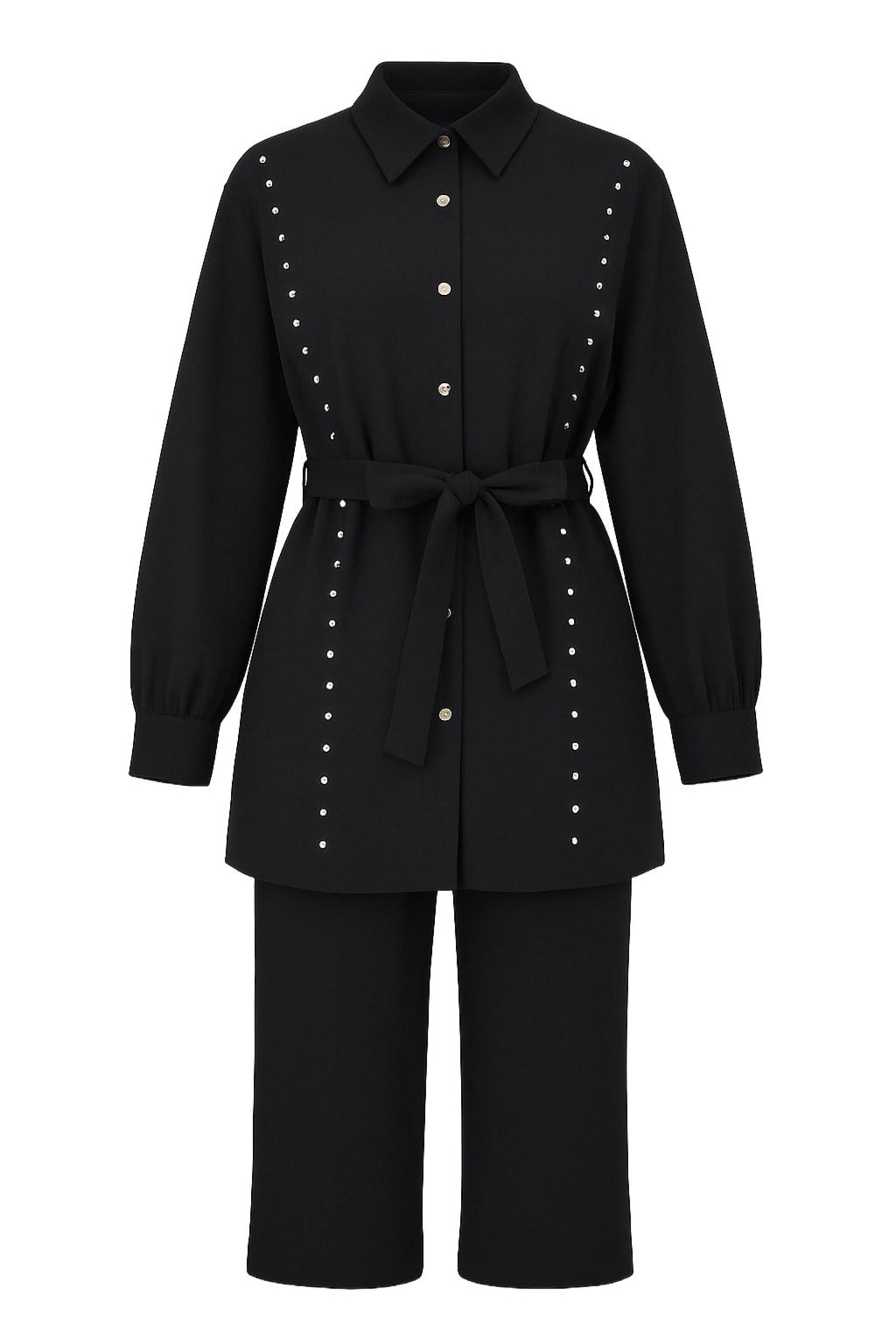 MODAMIHRAM Hosenanzug in Schwarz: Vorderseite