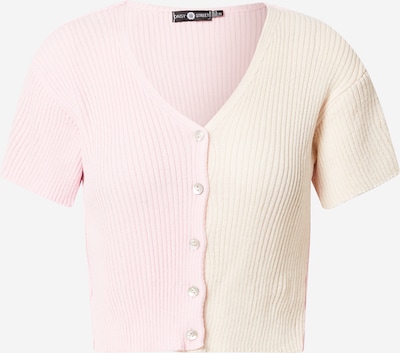 Daisy Street Cardigan en beige / rose pastel, Vue avec produit