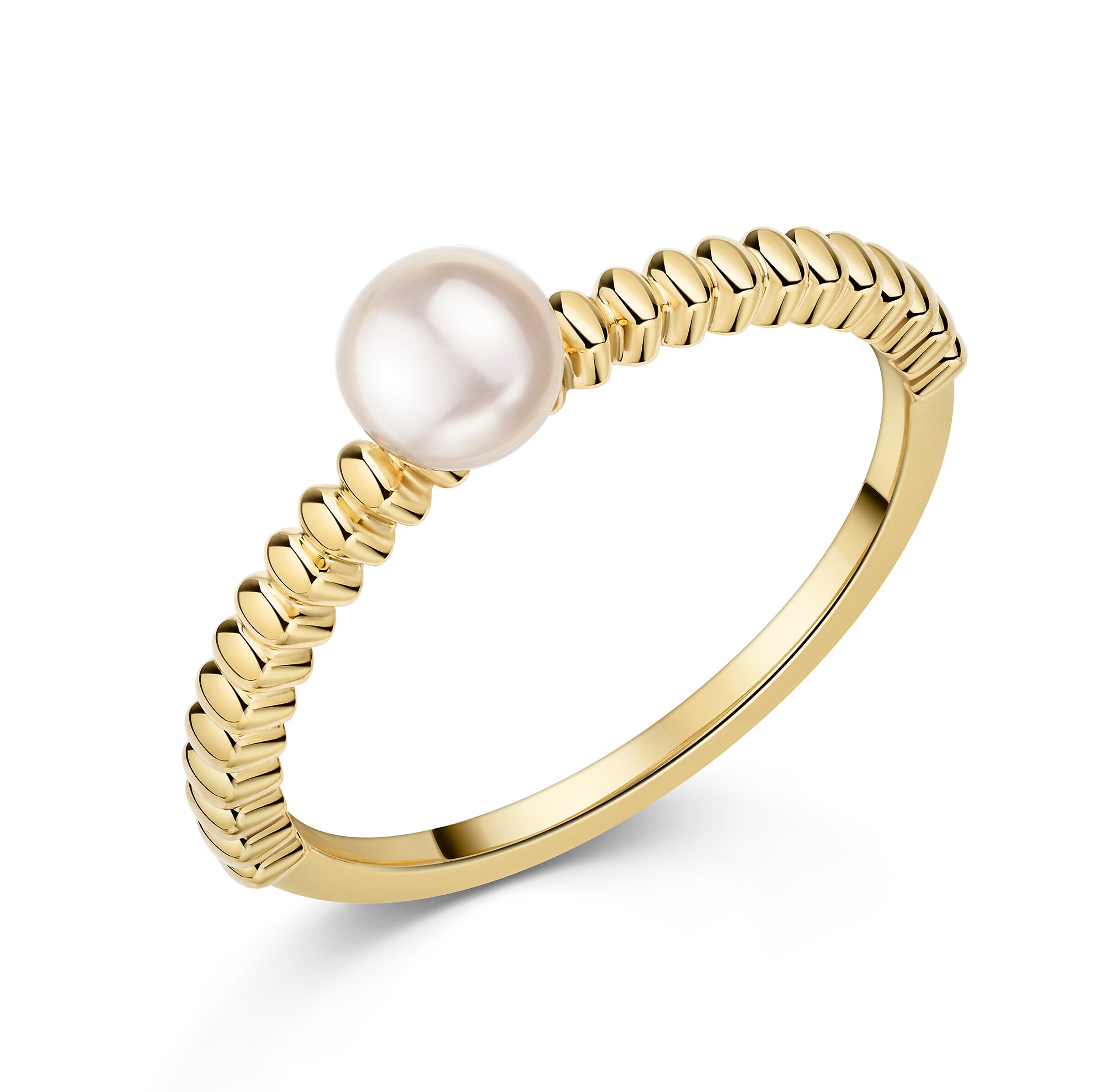 FIRETTI Ring in 52 in gold / perlweiß, Produktansicht
