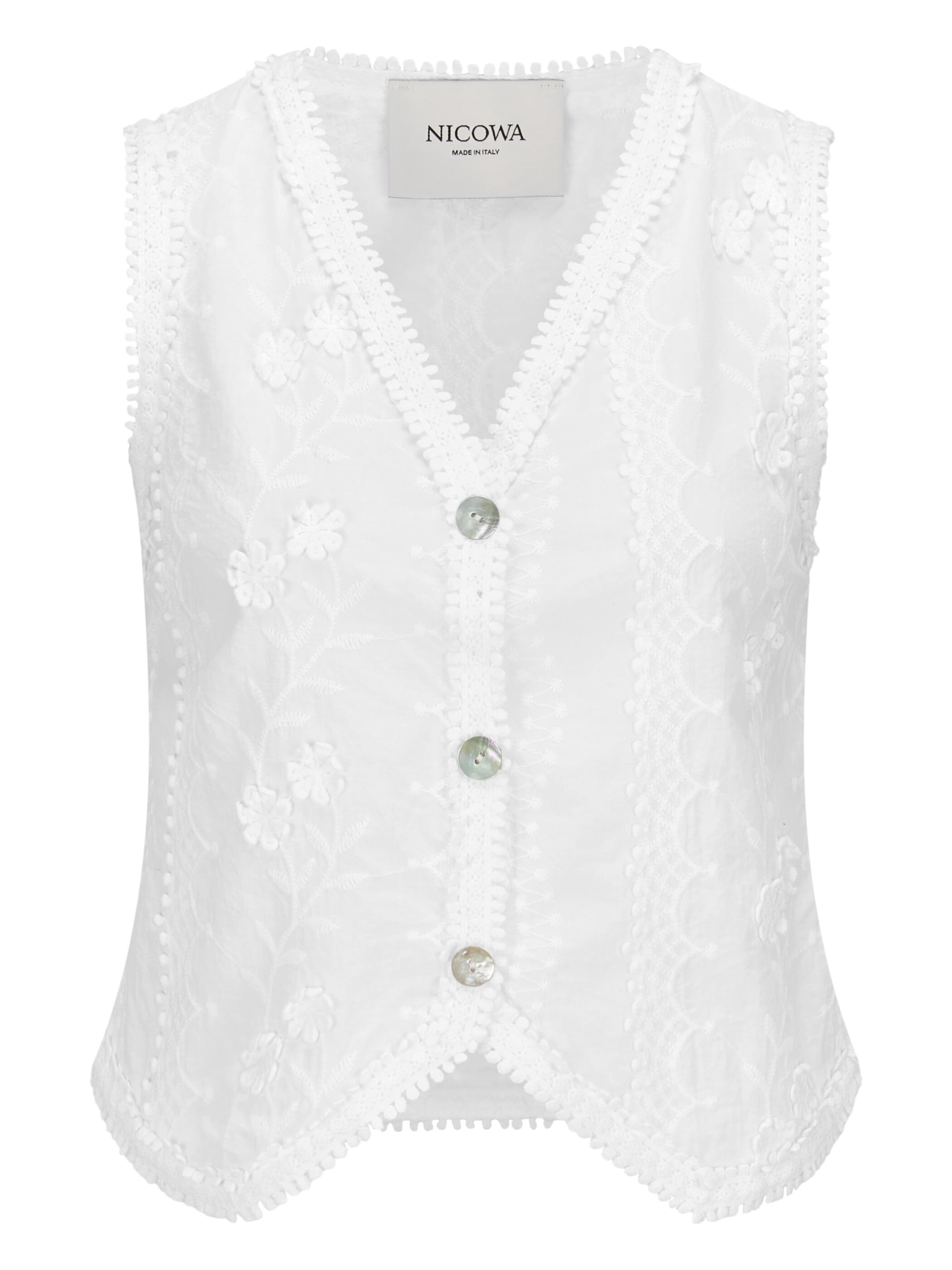Nicowa Vest 'ALONO' in White: front