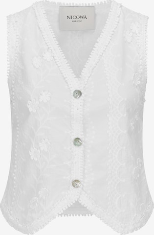 Gilet 'ALONO' Nicowa en blanc : devant