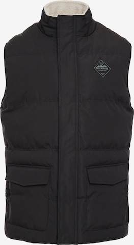 Threadbare Bodywarmer 'Track' in Zwart: voorkant