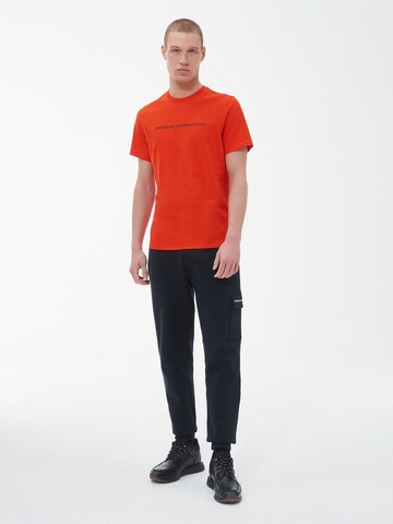 Barbour International T-Shirt in Orange