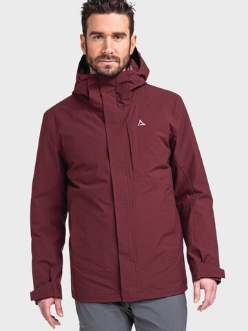 Schöffel Outdoorjas '3in1 Jacket Auerspitz M' in Rood: voorkant