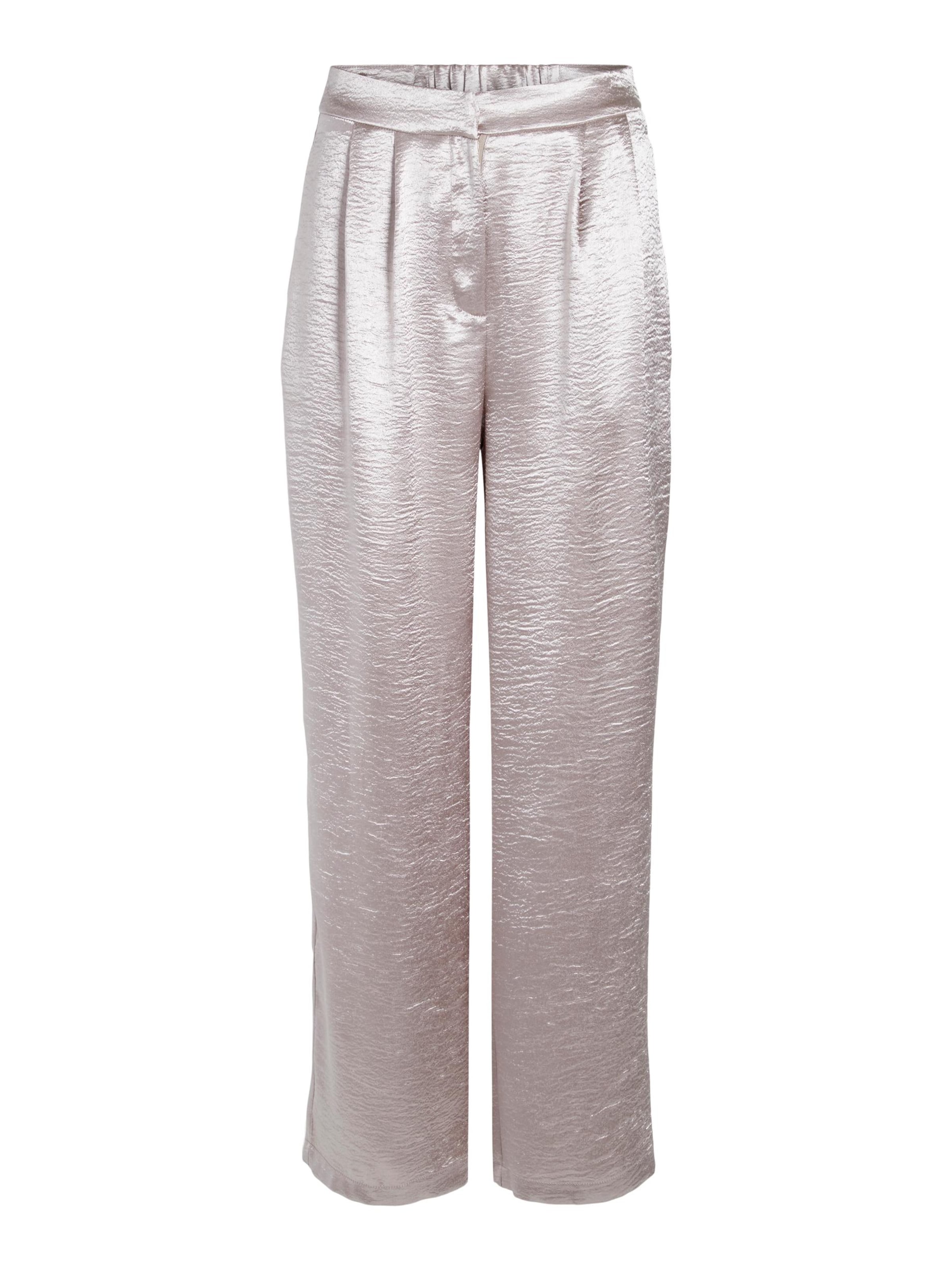 VILA Широка кройка Панталон с набор 'Jackel' в бежово: отпред