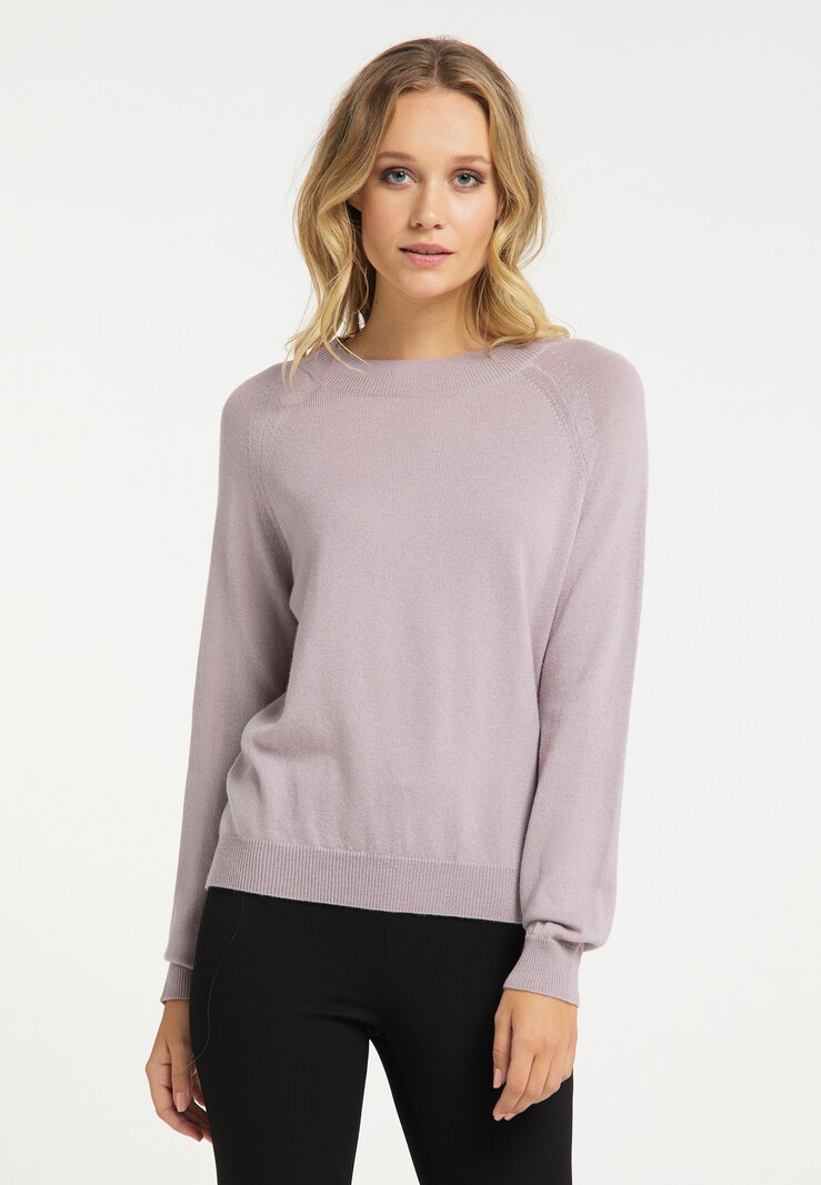 Women Clothing DreiMaster Klassik Basic sweaters Pastel Purple