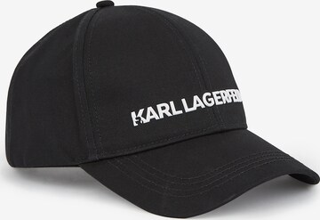 Karl Lagerfeld Шапка с козирка в черно: отпред