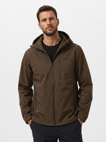 YOUTHUP Sportjacke 'Reflex'‌‌‌‌‌‌‌ in Braun: Vorderseite