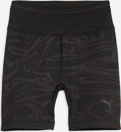 PUMA Sporta bikses, krāsa - tumši pelēks / melns, Preces skats