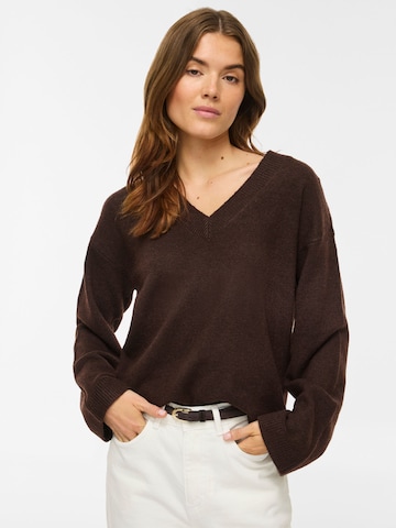 VILA Sweater 'VILiga' in Brown