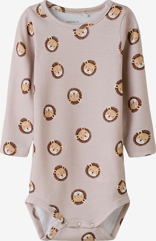 NAME IT - Macacão/Body em bege: frente