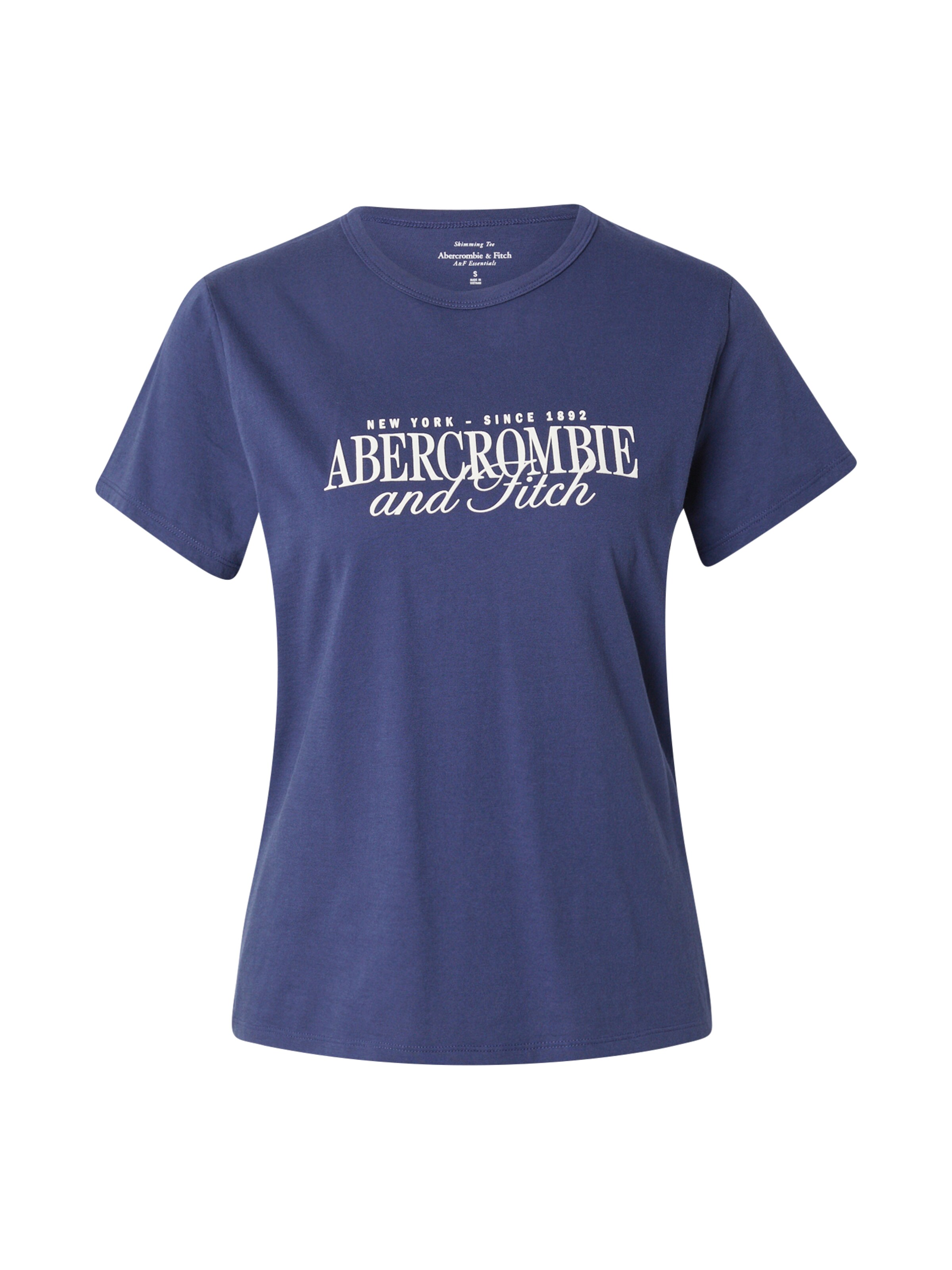 Abercrombie & Fitch Tričko – modrá: přední strana