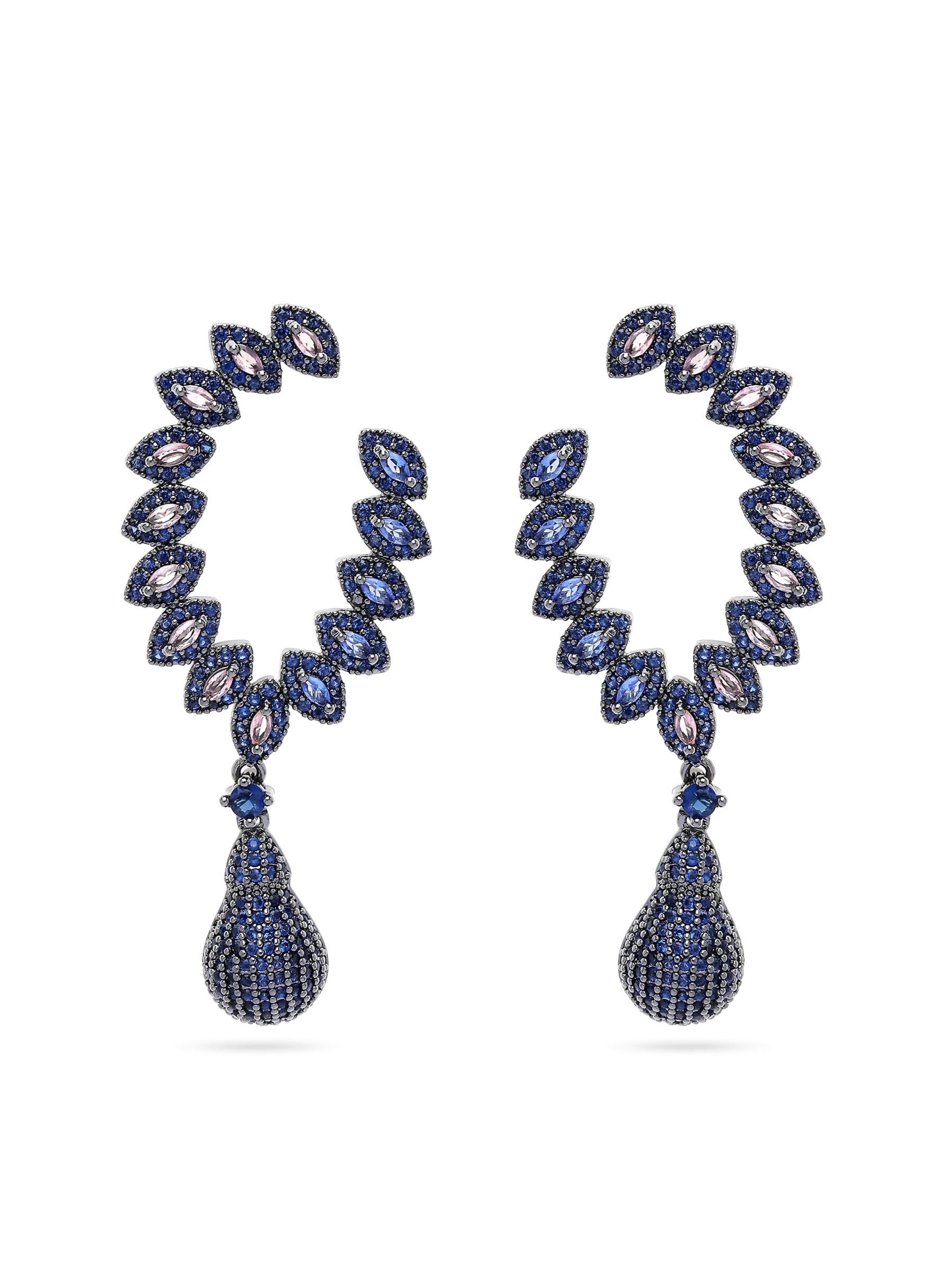 AVANT-GARDE PARIS Earrings 'Adelama' in Blue: front