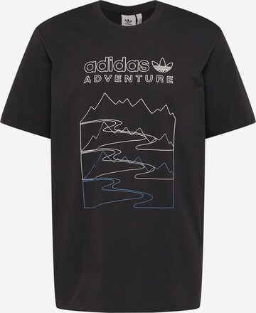 ADIDAS ORIGINALS Μπλουζάκι 'Adventure Mountain Front' σε μαύρο: μπροστά