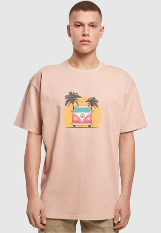 T-Shirt 'Summer - Van' Merchcode en rose : devant