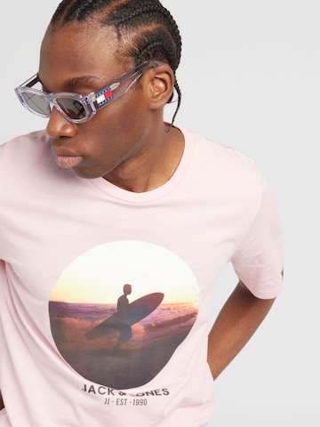 T-Shirt 'CELLOX' JACK & JONES en rose