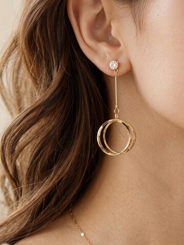 Kamakula Earrings 'Layered Circle' in Gold