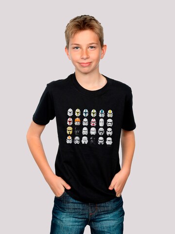 T-Shirt 'Stormtrooper Piloten Helme' F4NT4STIC en noir : devant