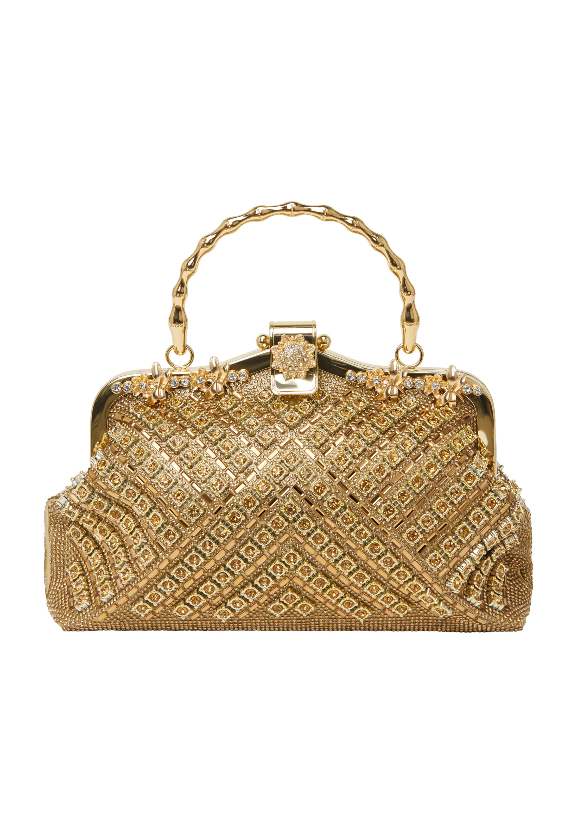 faina Listová kabelka - Zlatá: predná strana