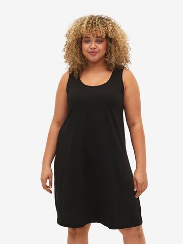 Zizzi Sommerkleid 'VMIRA' in Schwarz: predná strana