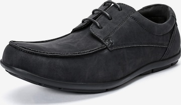 ALLTHEMEN Schnürschuh 'Stiftung' in Schwarz: Vorderseite
