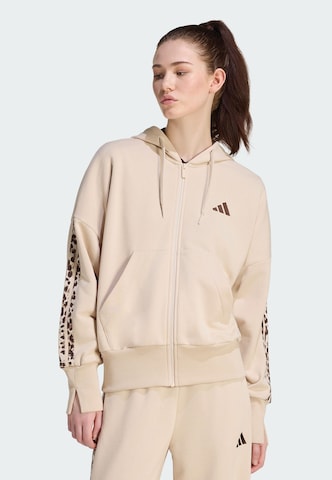 Veste de survêtement 'Seasonal Essentials' ADIDAS SPORTSWEAR en beige : devant