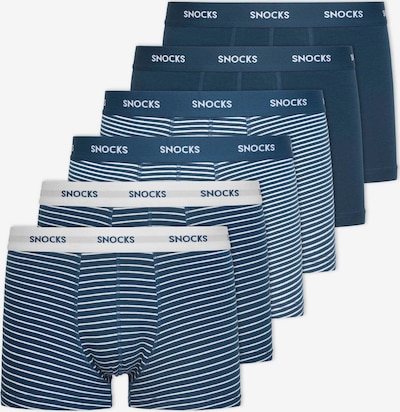 SNOCKS Boxer shorts in Navy / Light grey / White, Item view