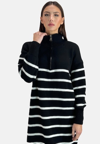 Robes en maille Elara en noir