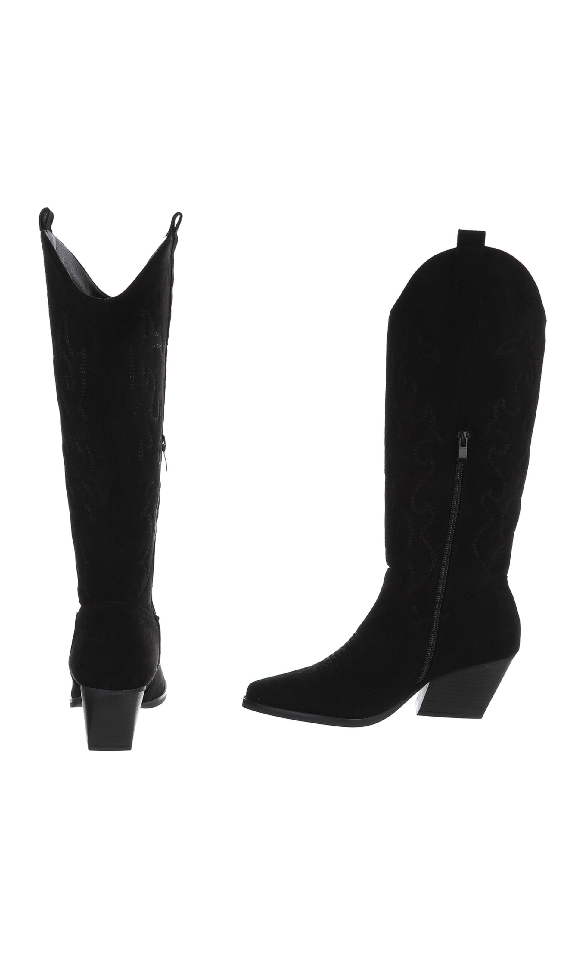 Ital-Design Cowboy Boots in Black