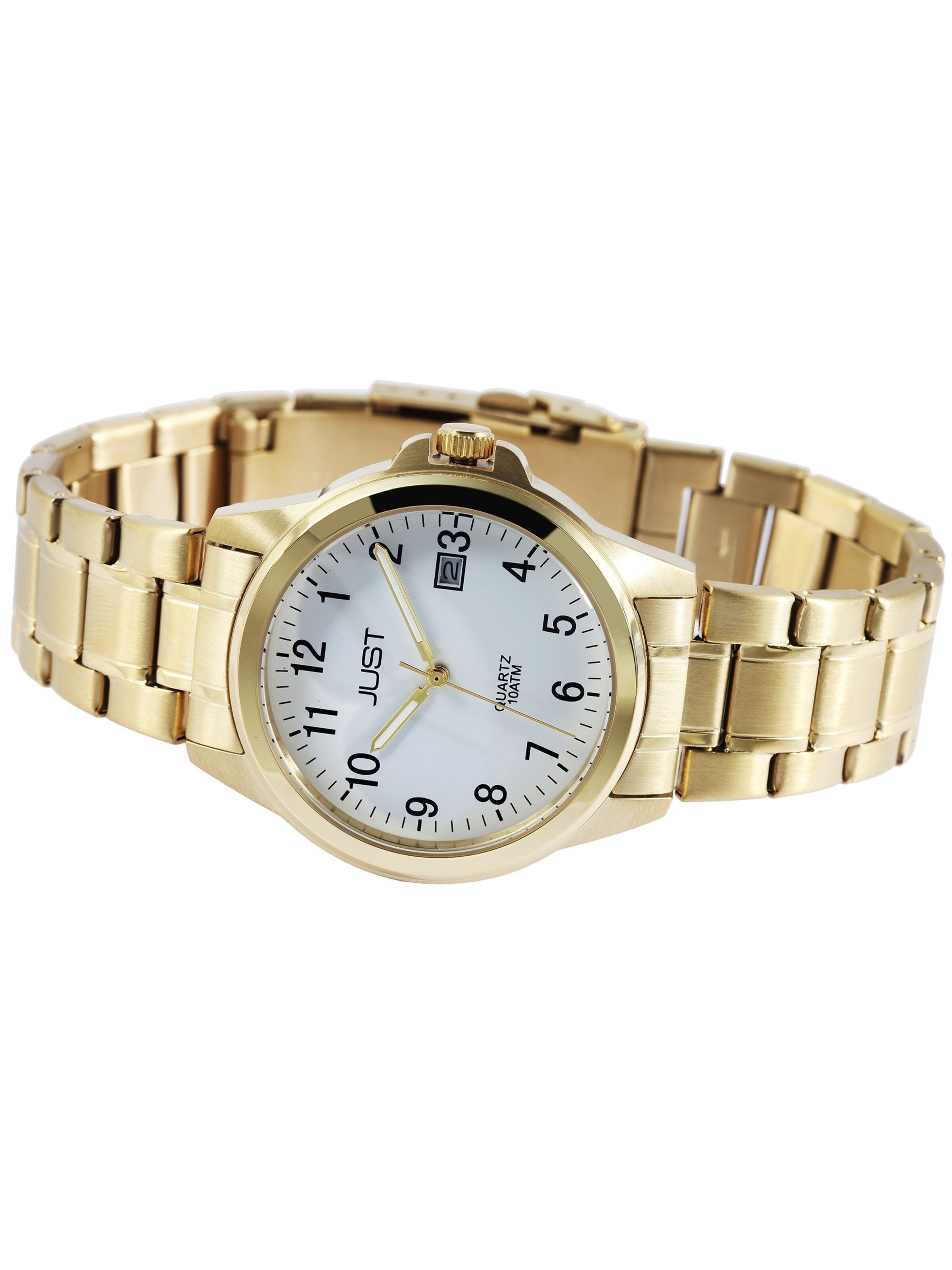 JUST Analog Watch 'Baroon, Datumsanzeige' in Gold