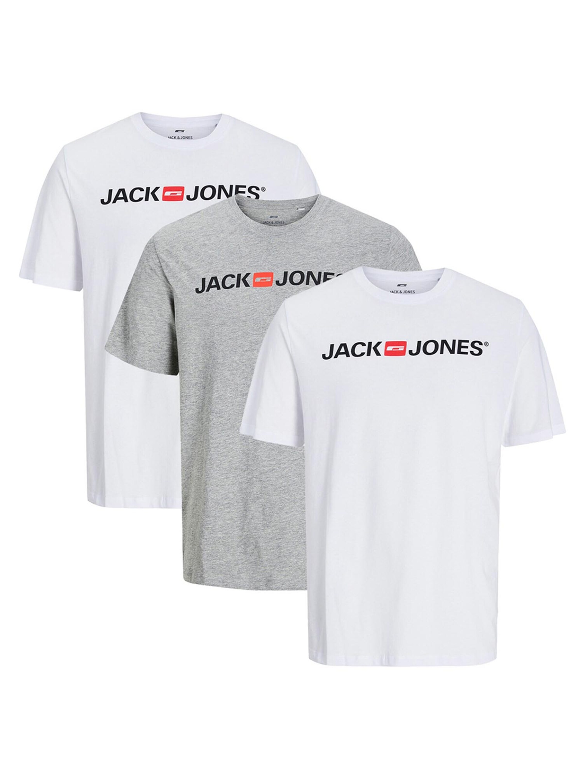 JACK & JONES Shirt 'Corp' in Grey: front