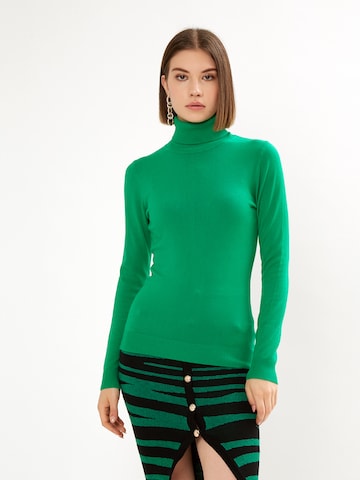 zaļš Influencer Džemperis: no priekšpuses