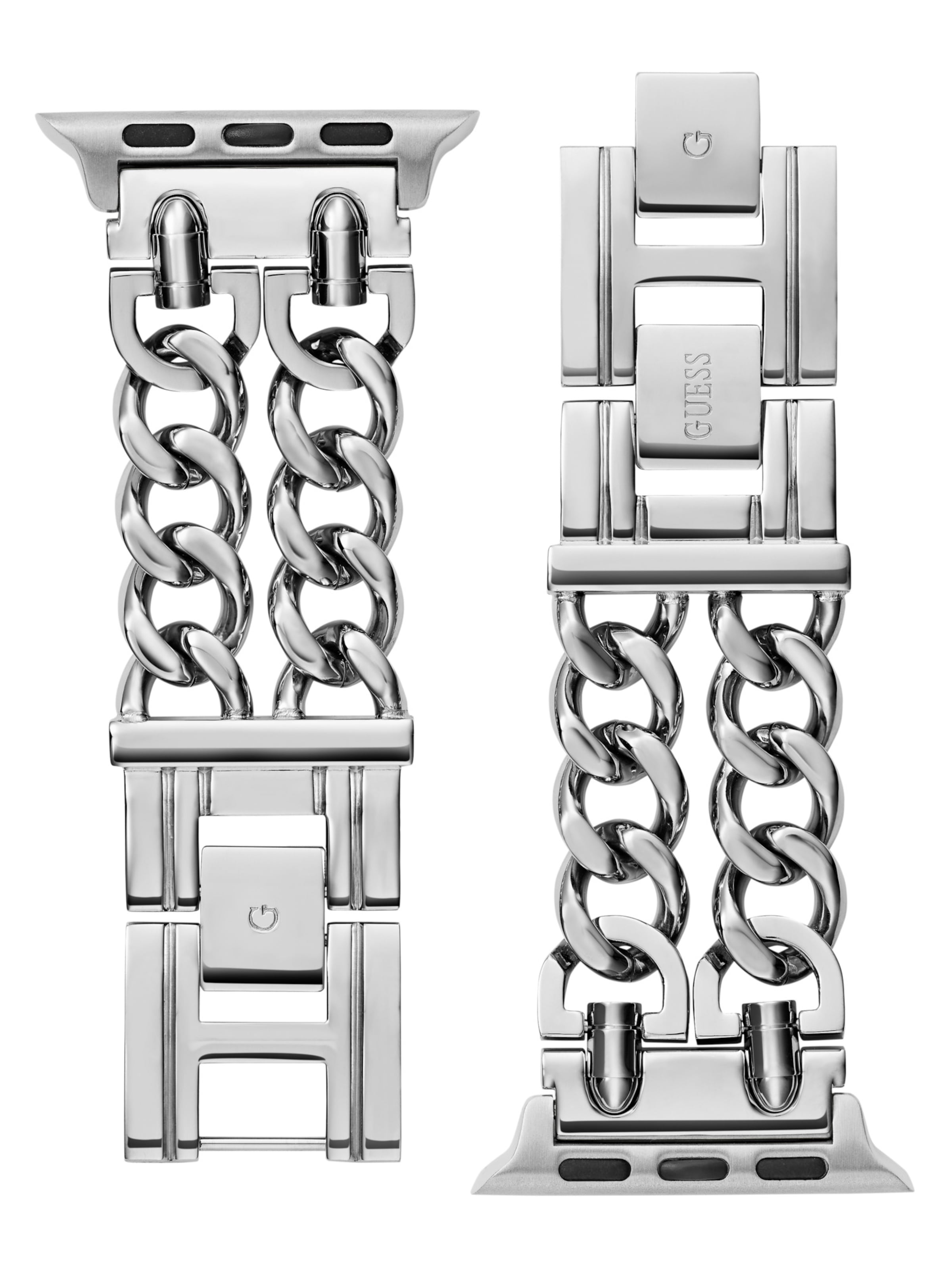 Montre à affichage analogique ' APPLE BAND (38MM-40MM) ' GUESS en argent : devant