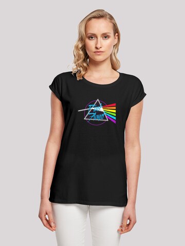 F4NT4STIC Shirt 'Pink Floyd Neon Dark Side' in Zwart: voorkant