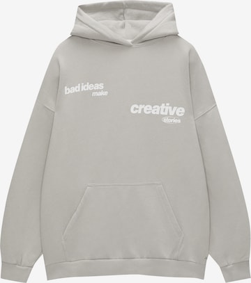 Pull&Bear Sweatshirt in Grijs: voorkant