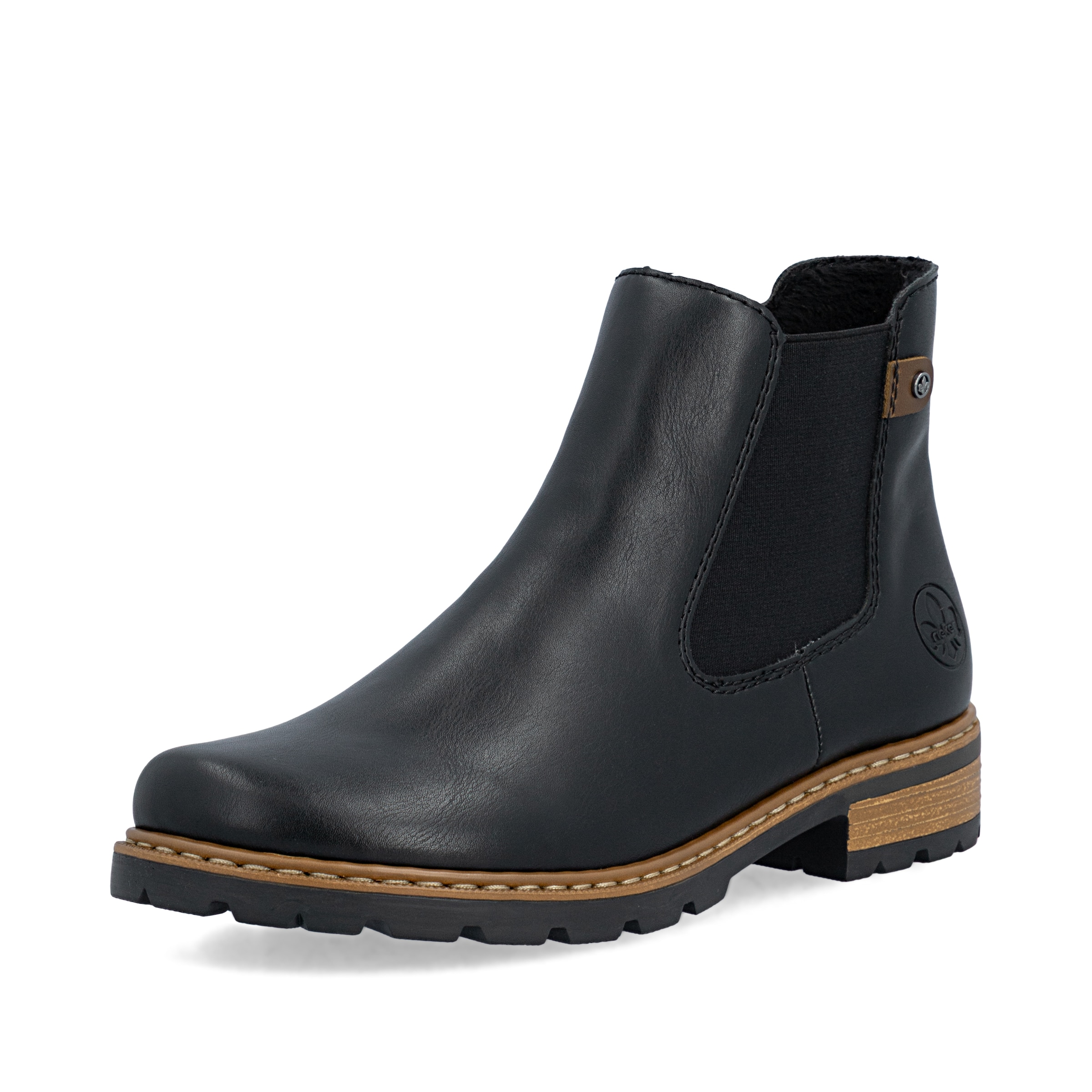 Bottines Rieker en noir : devant