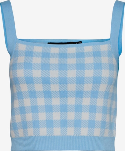 Megzta palaidinė be rankovių 'Gingi' iš VERO MODA, spalva – šviesiai mėlyna / balta, Prekių apžvalga