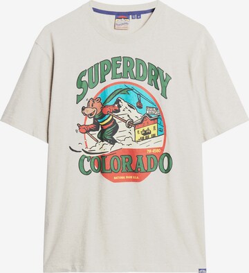 T-Shirt Superdry en beige : devant