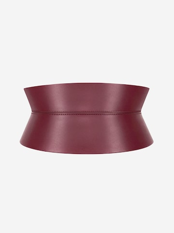 Haute Cuir Belt 'Rounded Hourglass Corset Belt' in Red: front
